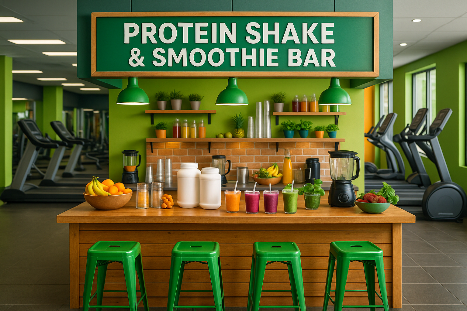 Protein shake and smoothie bar